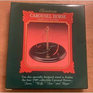 VTG 1989 Hallmark Keepsake Ornament Christmas Carousel Horse‎ Display Stand